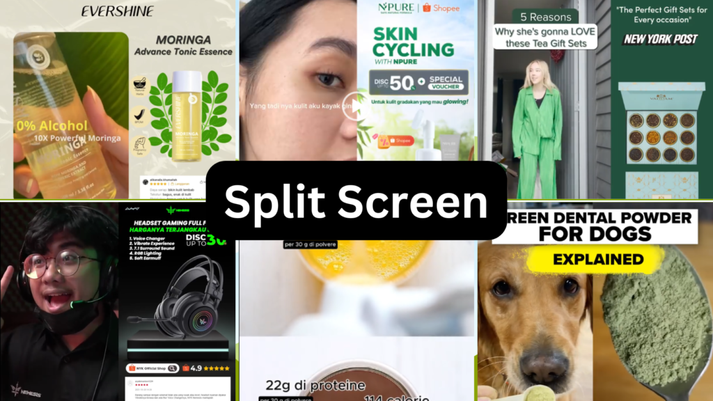 iklan instagram dengan konsep split screen